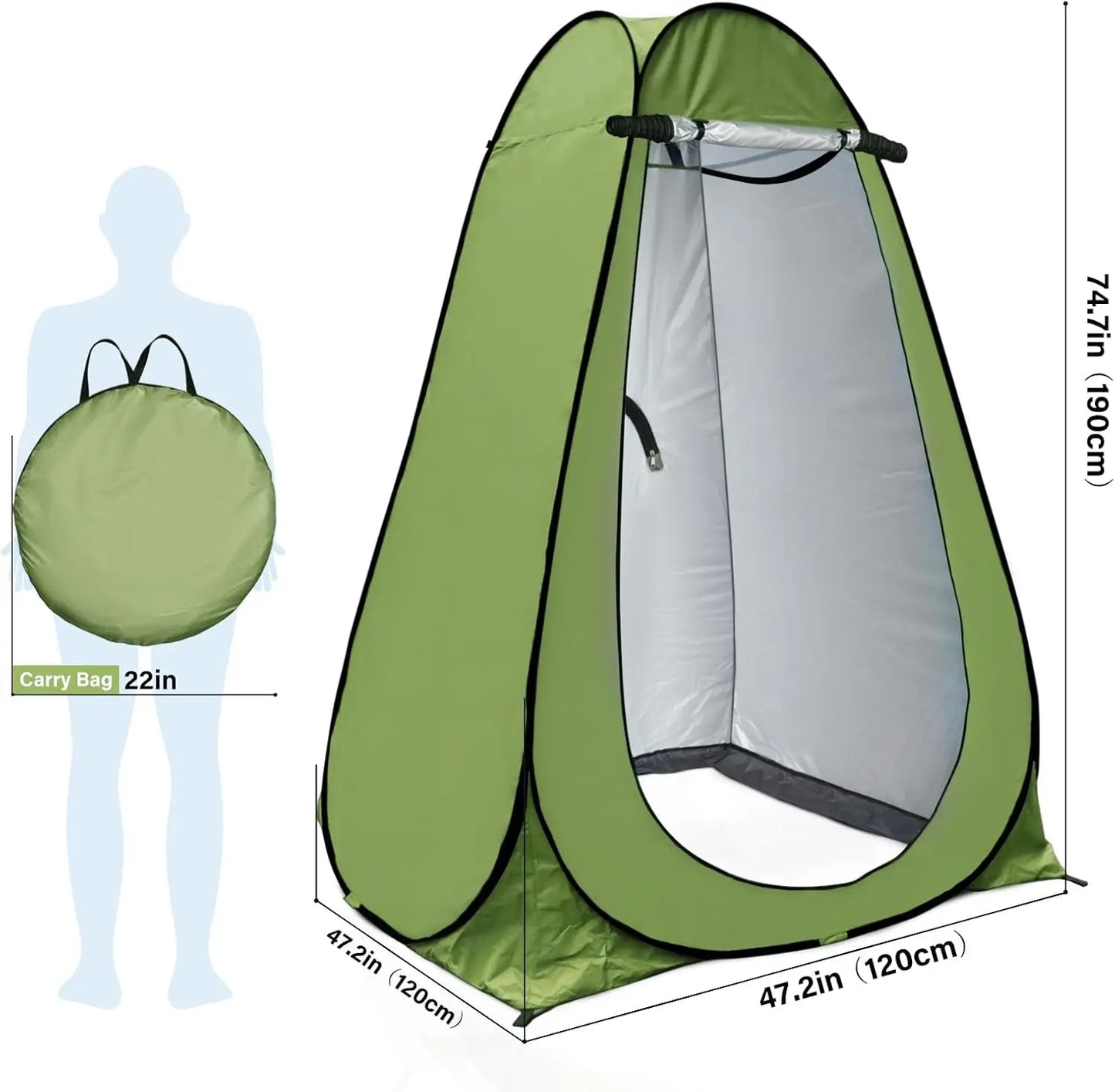 Fast Setup Portable Pop Up Privacy Shower Tent For Outdoors
