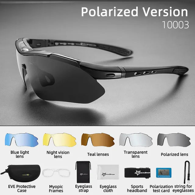 ROCKBROS Polarized UV400 Unisex Hiking Sunglasses for Men Women
