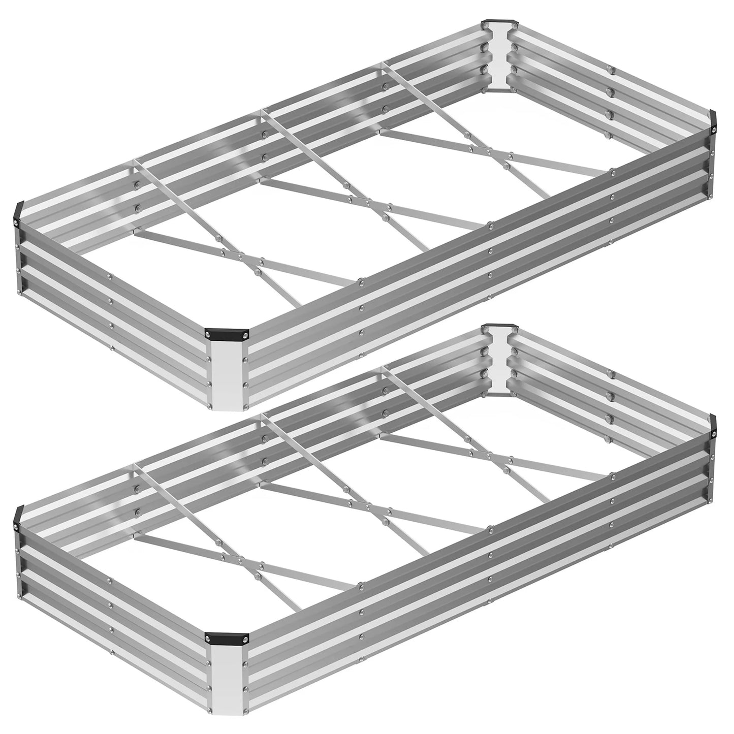 JHK Metal Garden Bed Planter Box for Vegetables and Flowers