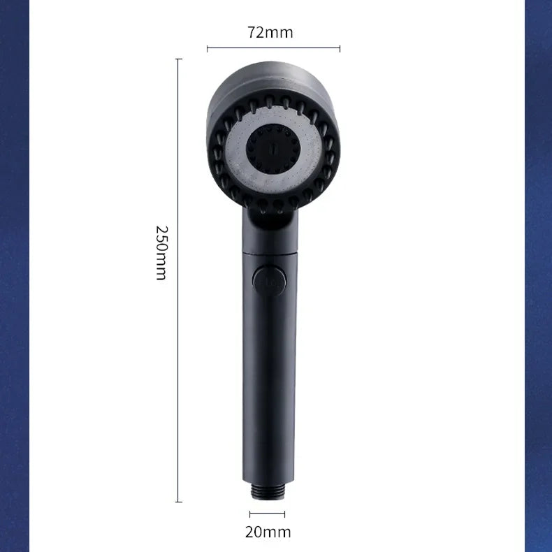 High Pressure Filter Shower Head With 3 Mode Adjustable Spray