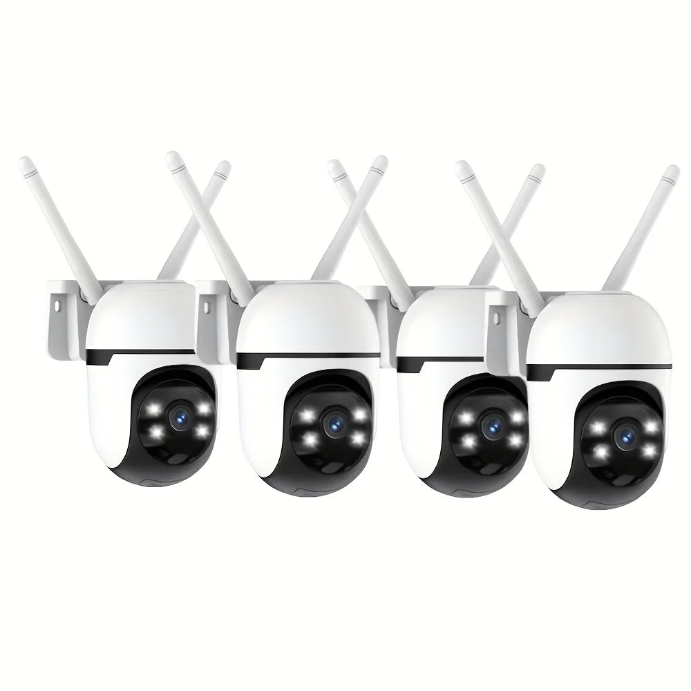 WESECUU Outdoor Security Camera 360 Degree Auto Tracking 4MP WiFi