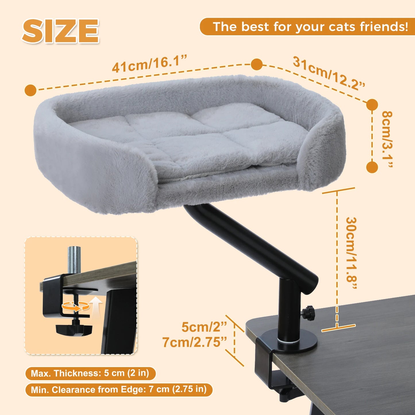 PAWZ Road Cat Desk Bed 360 Degree Rotating Indoor Stand