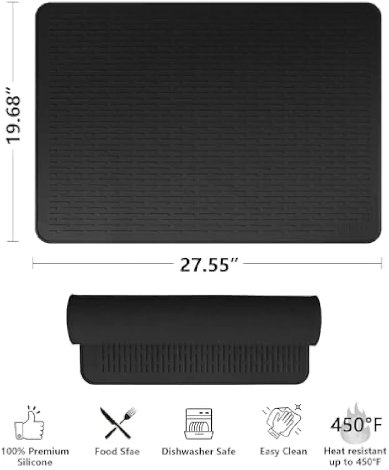 Silicone Stove Top Cover Mat Heat Resistant Protector For Kitchen