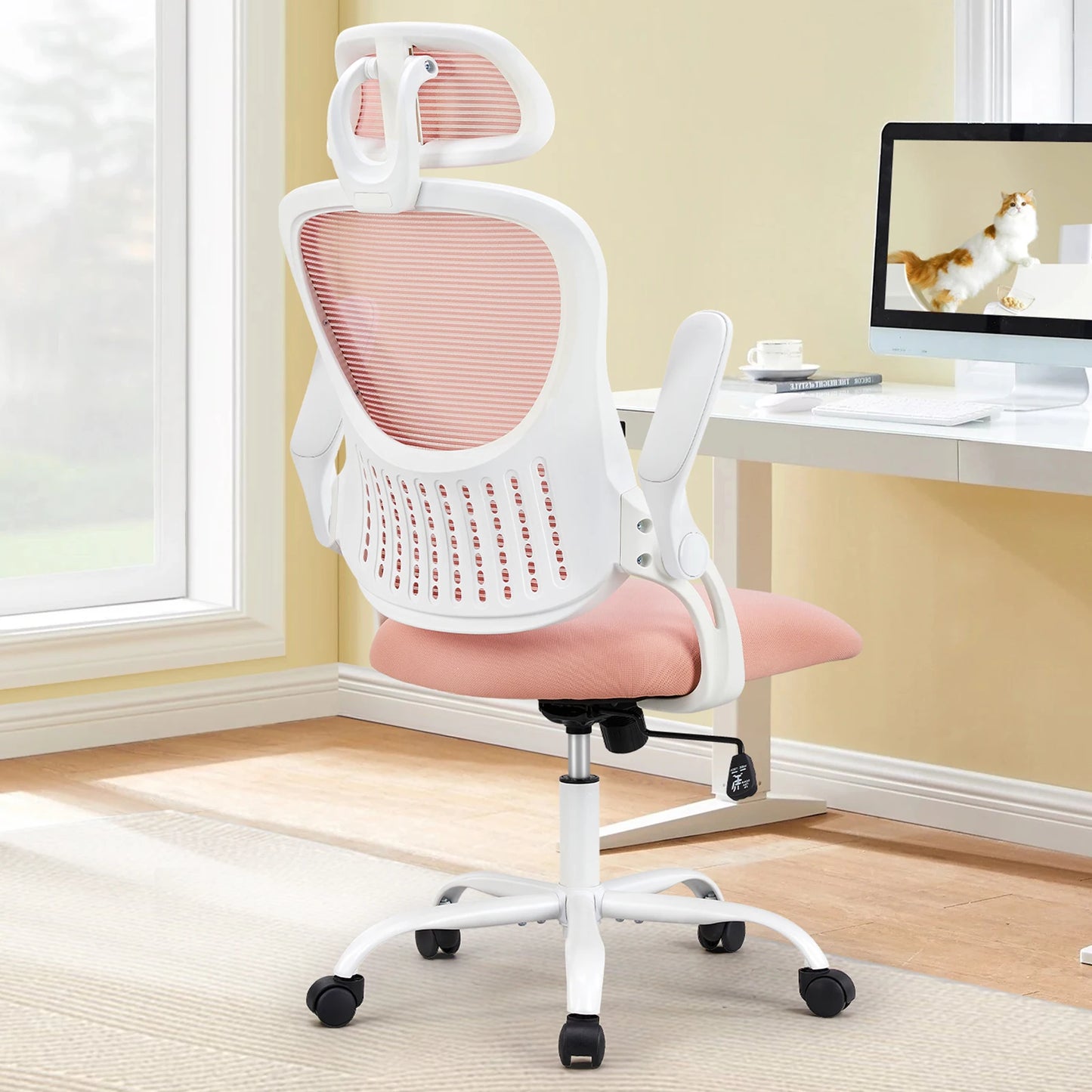 JHK Mesh Ergonomic Office Chair With Adjustable Headrest