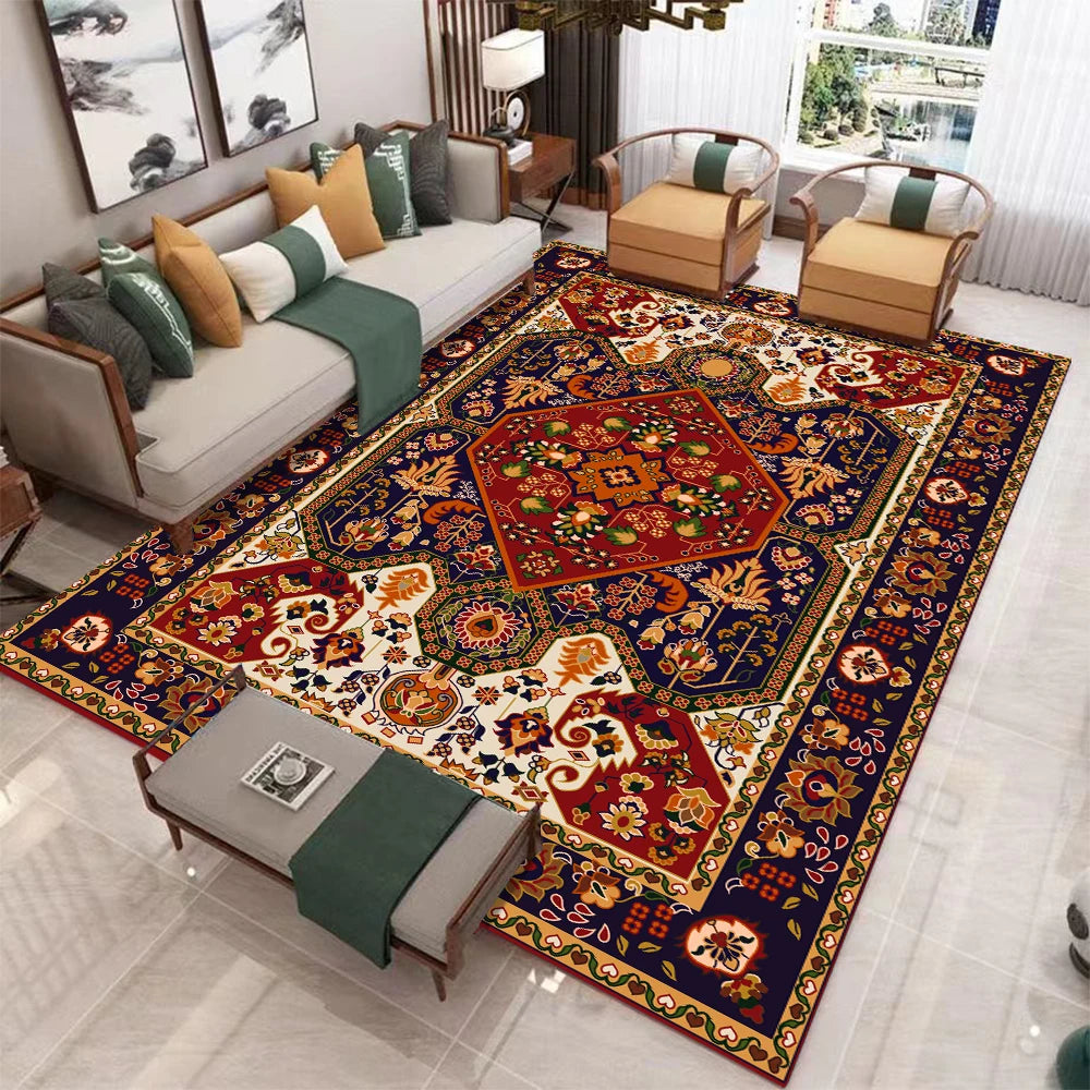 Modern Polyester Geometric Doorway Rug Non Slip Washable Mat