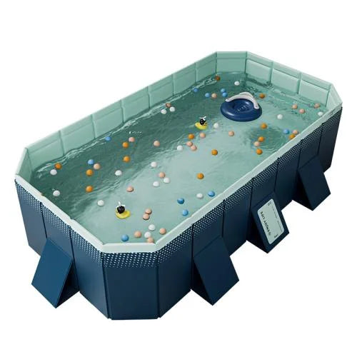 Foldable Rectangular Pool With Easy Setup For Outdoor Use