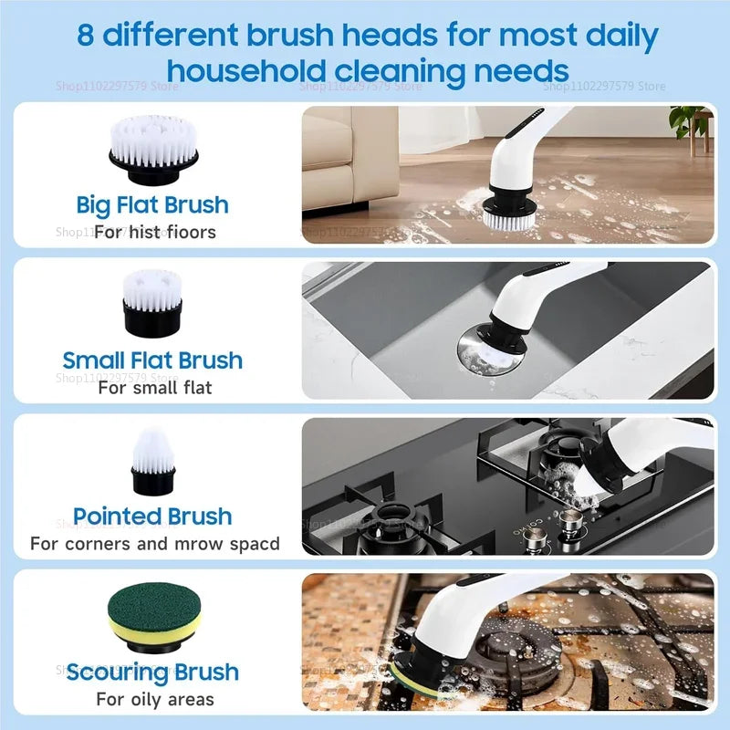 ATMDOG 9 In 1 Electric Spin Scrubber Cordless Cleaning Brush