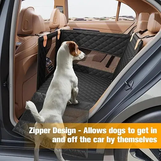 Dog Car Back Seat Extender With Mesh Windows Waterproof
