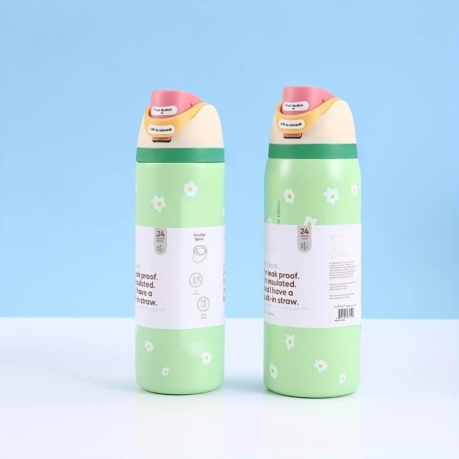 Stainless Steel Insulated Water Bottle With Straw Hot And Cold