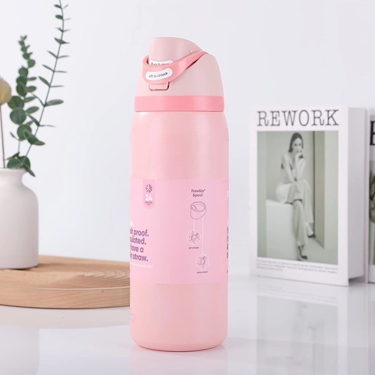 Stainless Steel Insulated Water Bottle With Straw Hot And Cold