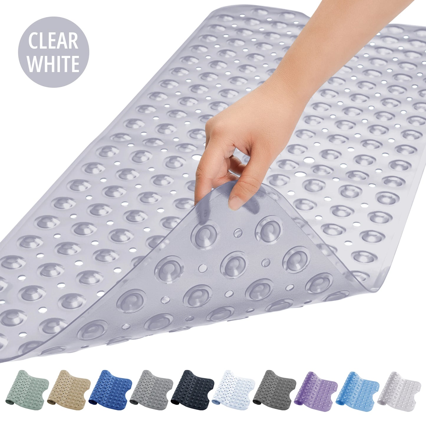 LDC Lux Decor Collection Non-Slip Bathtub Mat With Suction Cups