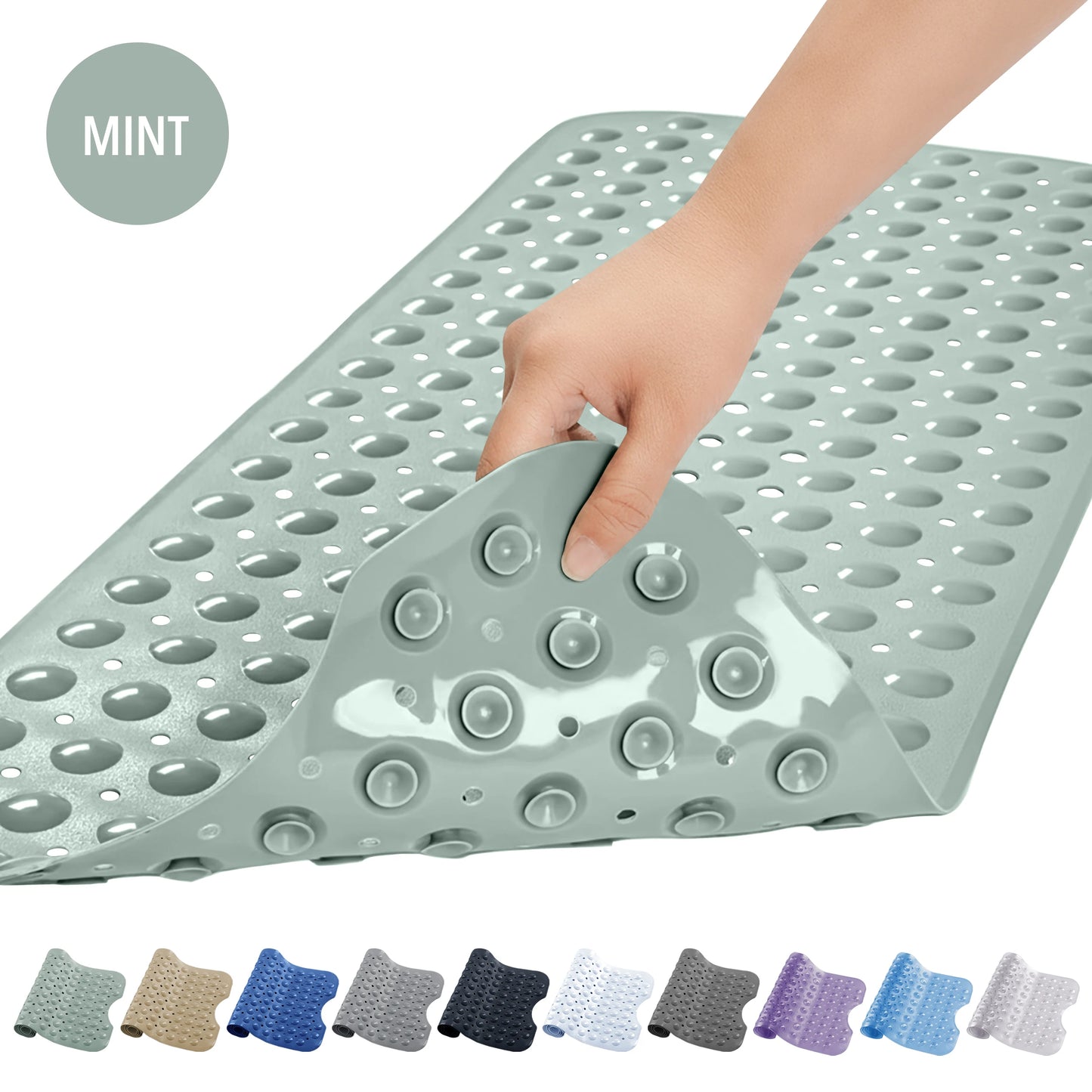 LDC Lux Decor Collection Non-Slip Bathtub Mat With Suction Cups
