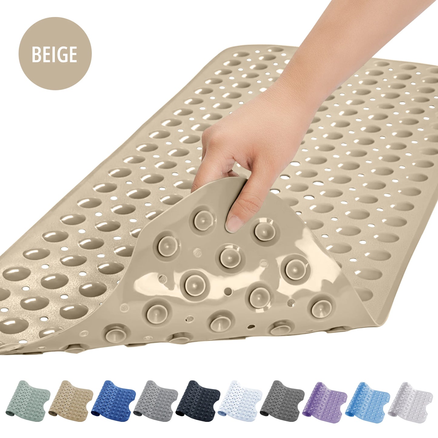 LDC Lux Decor Collection Non-Slip Bathtub Mat With Suction Cups