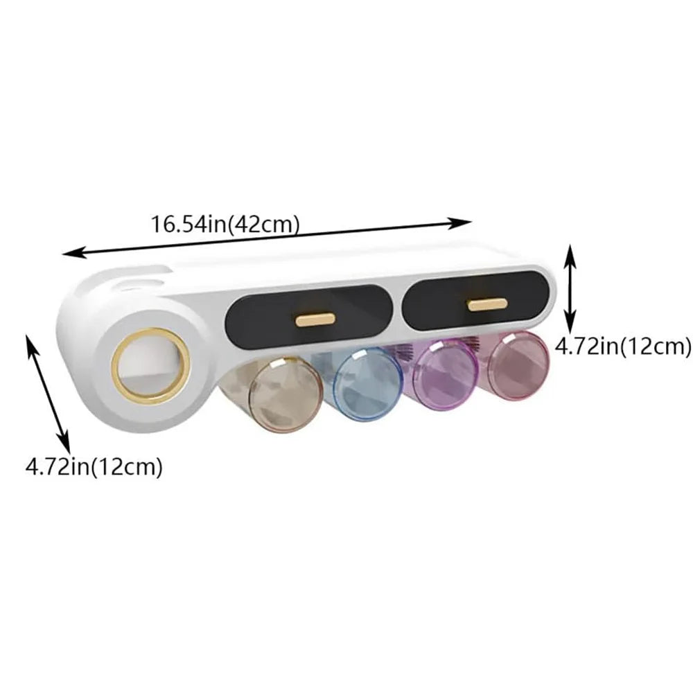 Toothbrush Holder With Automatic Toothpaste Dispenser And Drawer