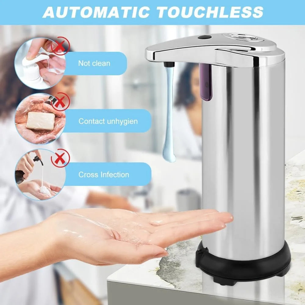 Touchless Soap Dispenser With Infrared Sensor Large Capacity Kitchen