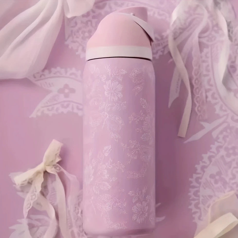 Stainless Steel Insulated Water Bottle With Straw Hot And Cold