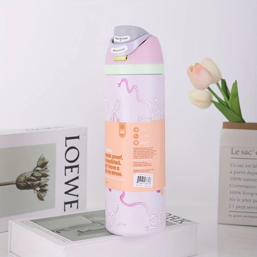 Stainless Steel Insulated Water Bottle With Straw Hot And Cold