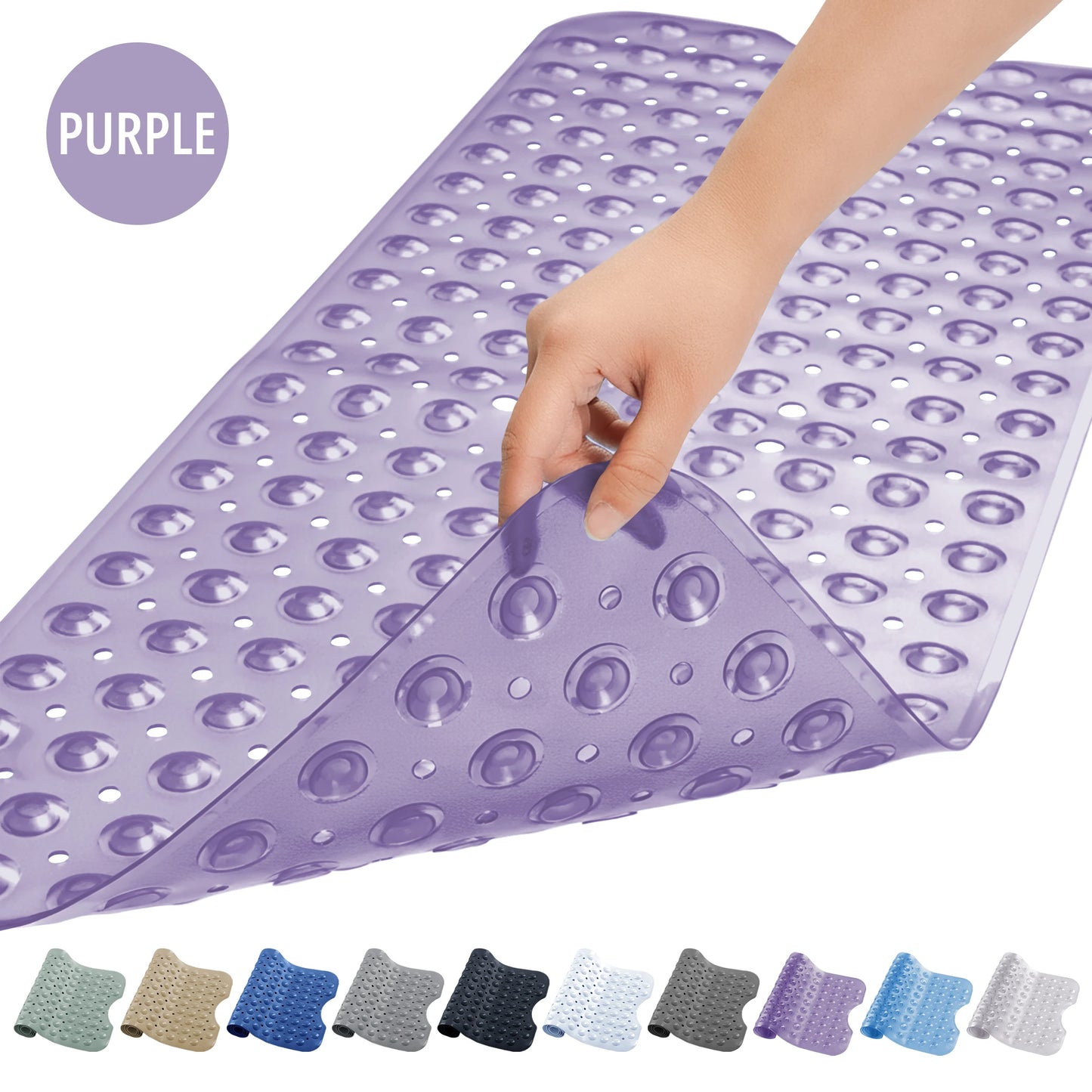 LDC Lux Decor Collection Non-Slip Bathtub Mat With Suction Cups