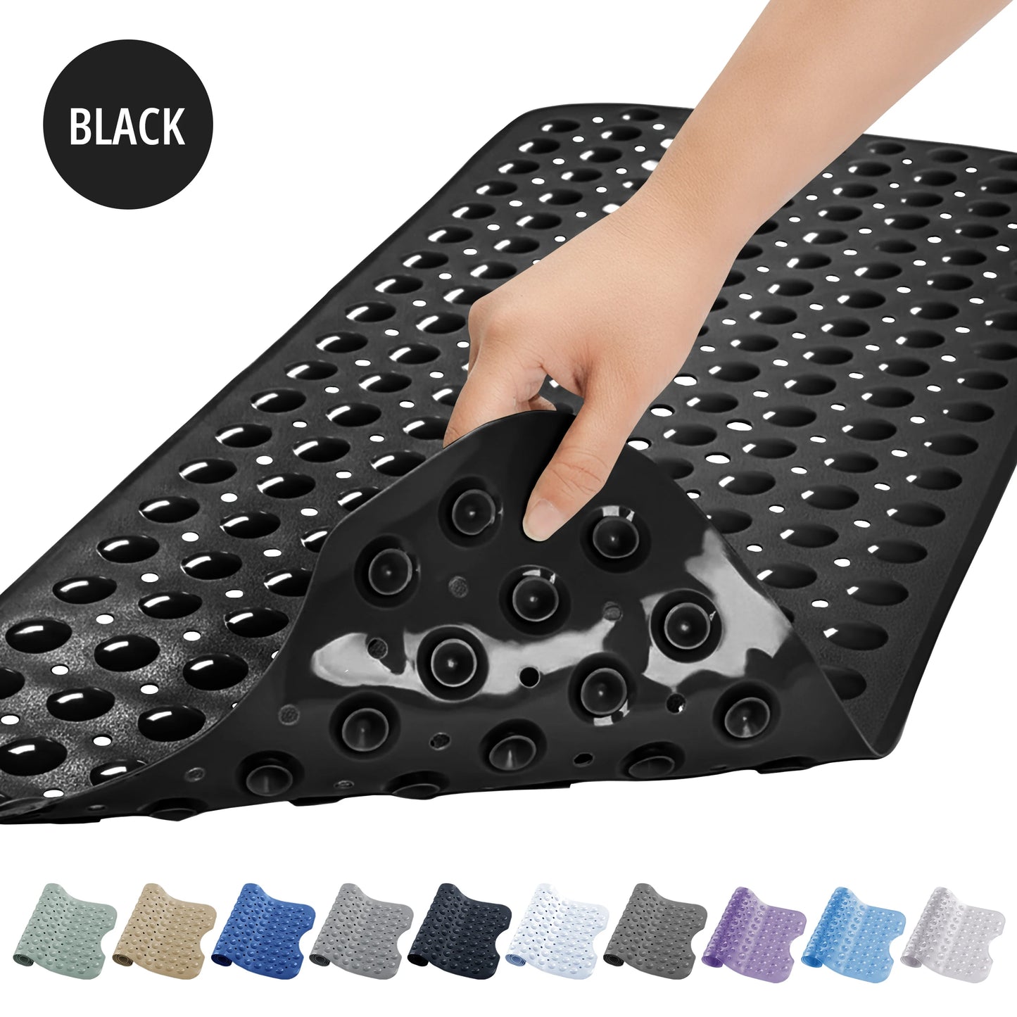 LDC Lux Decor Collection Non-Slip Bathtub Mat With Suction Cups