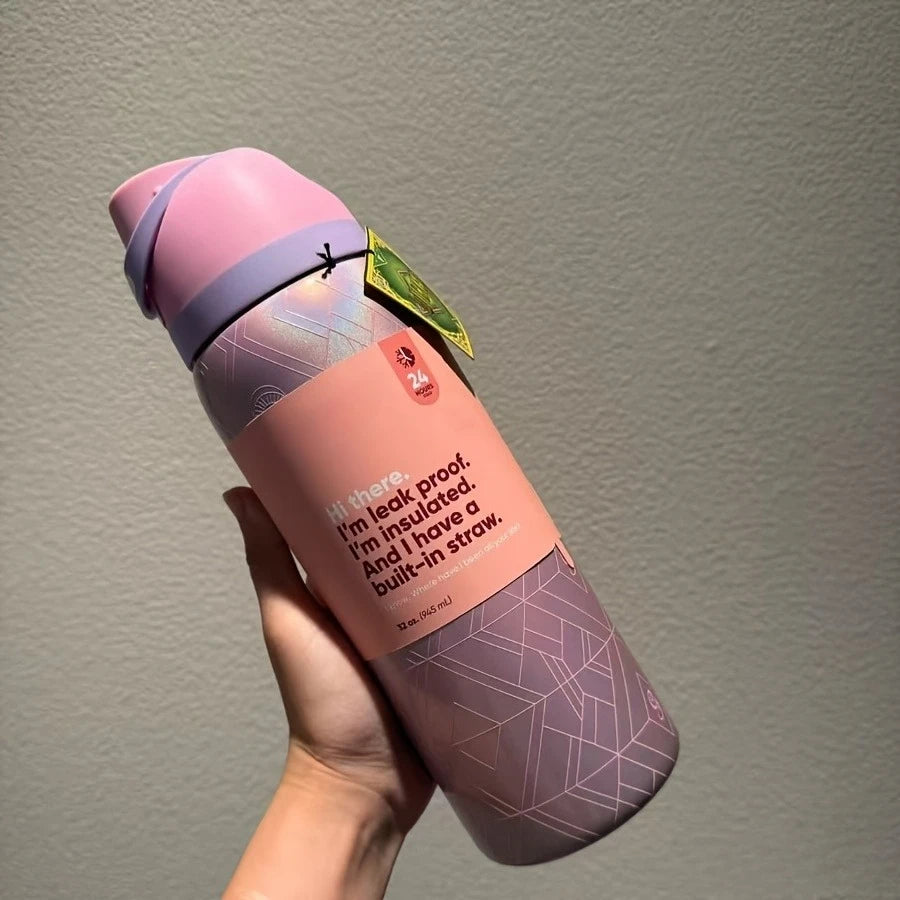Stainless Steel Insulated Water Bottle With Straw Hot And Cold