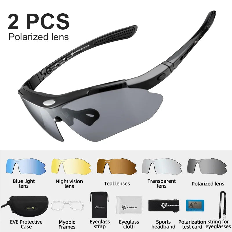 ROCKBROS Polarized Cycling Glasses UV400 Outdoor Sunglasses