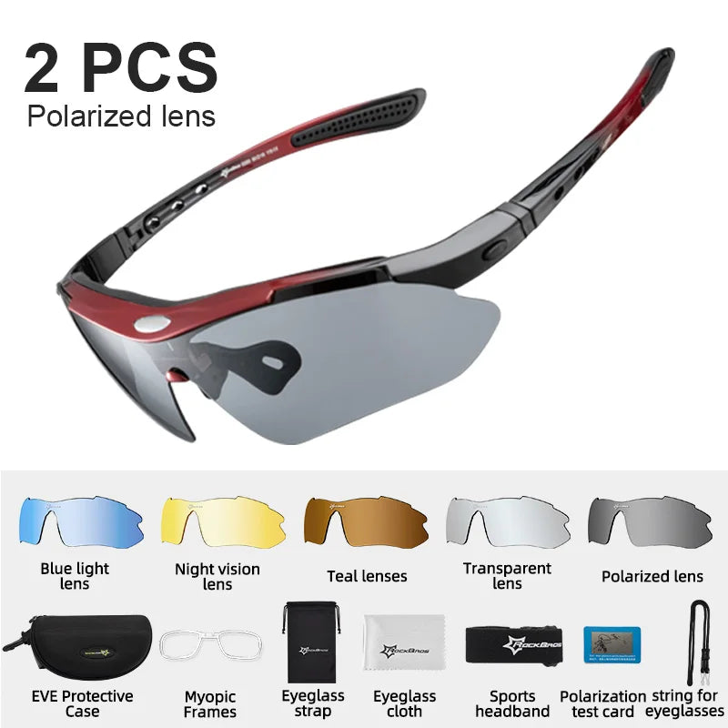 ROCKBROS Polarized Cycling Glasses UV400 Outdoor Sunglasses