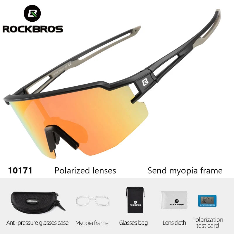 ROCKBROS Polarized UV400 Unisex Hiking Sunglasses for Men Women