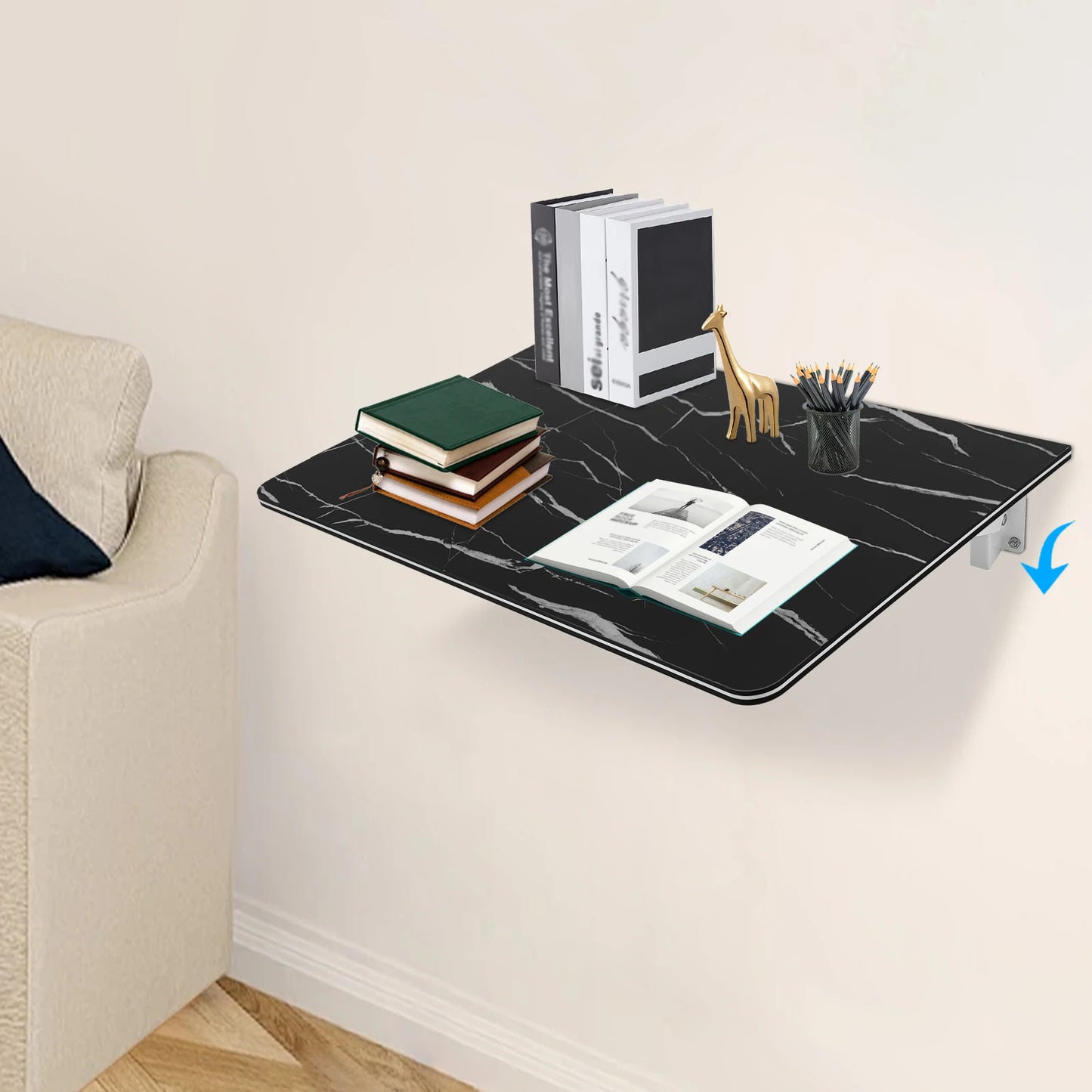 Bymaocar Wall Mounted Folding Table for Living Room
