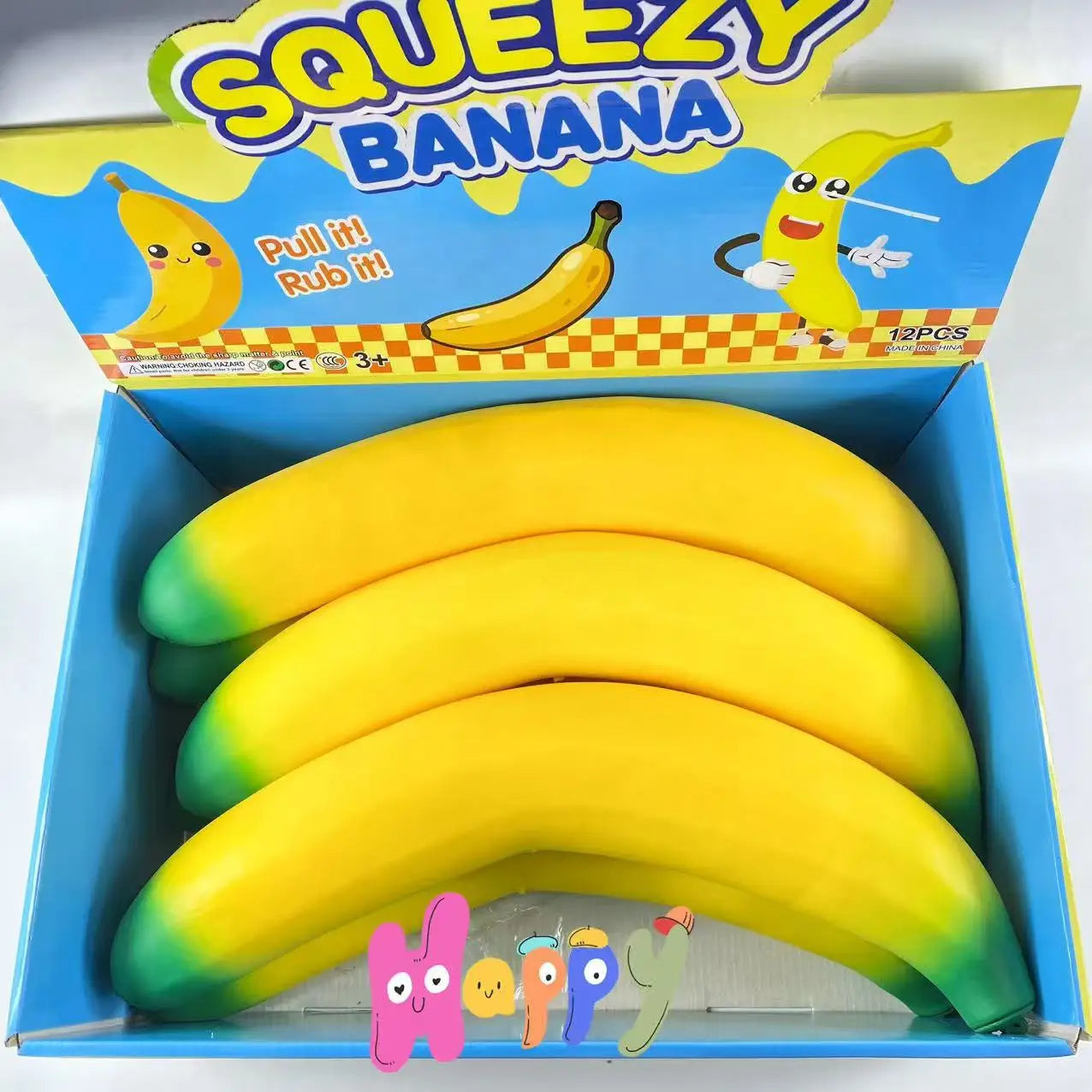 Banana Squishy Stress Relief Toy for Anxiety and Desk Decor