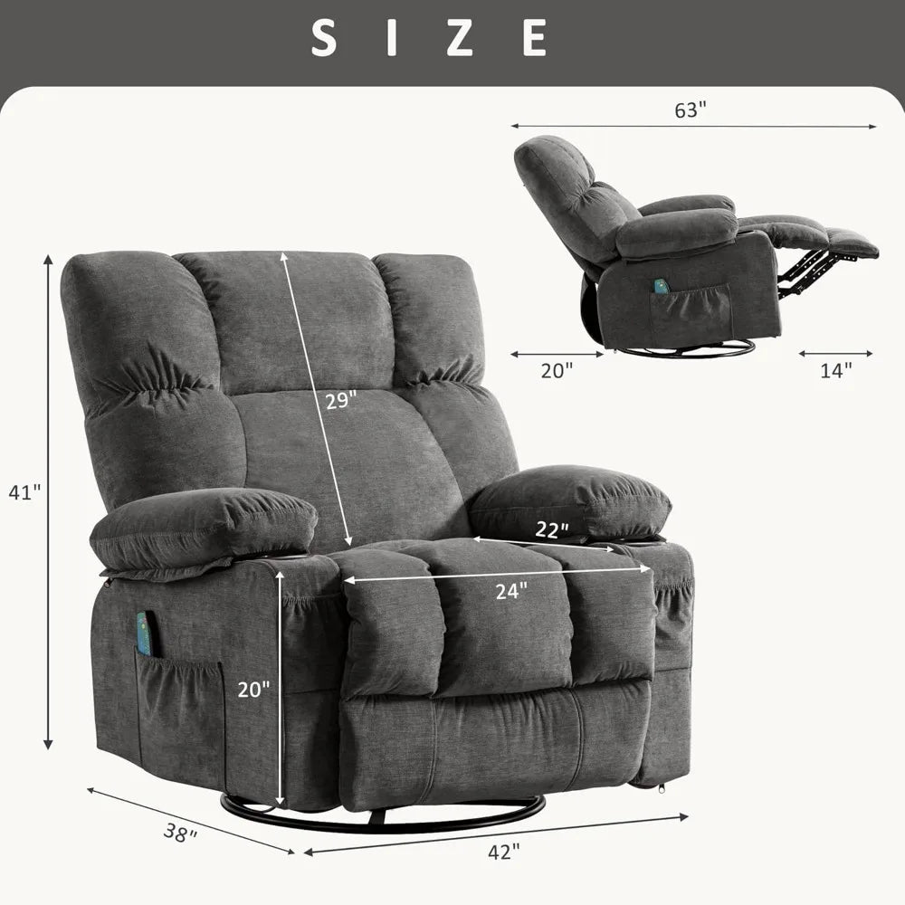 XIAOLANG Recliner Chair With Vibration Massage And Lumbar Heating
