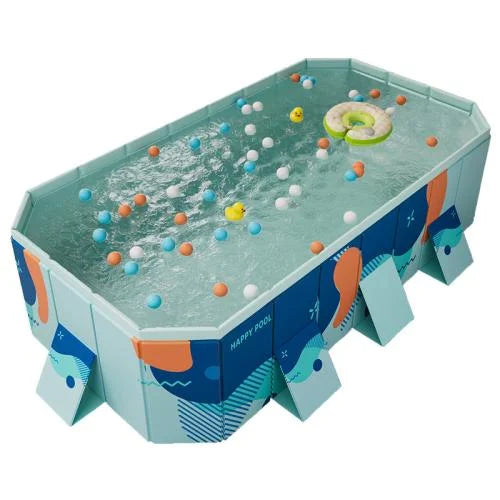 Foldable Rectangular Pool With Easy Setup For Outdoor Use