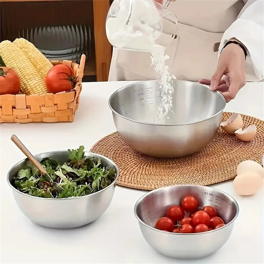Stainless Steel Mixing Bowl With Scale