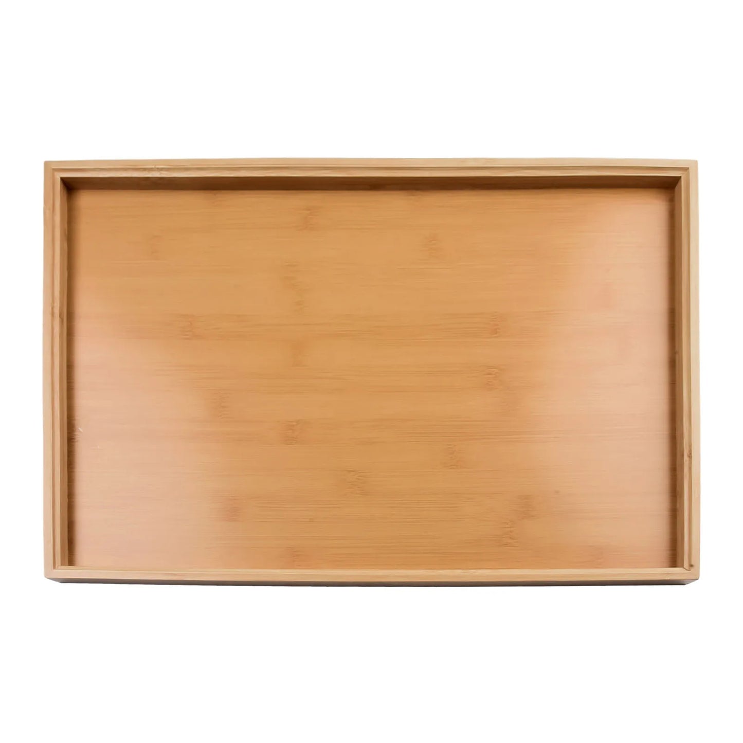 LEENKEA Bamboo Rectangular Serving Tray For Kitchen And Bar