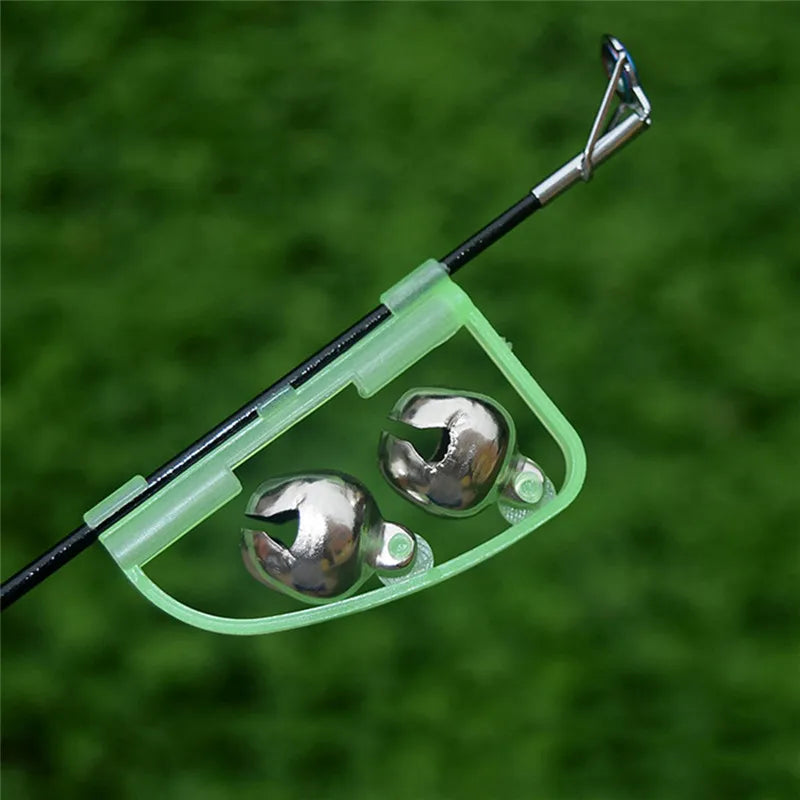 Stainless Steel Fish Bell Luminous Fishing Alarm Fishing Hook Tackle Pike Carp Non-Slip Fishing Accessories For Pole Fish Rod
