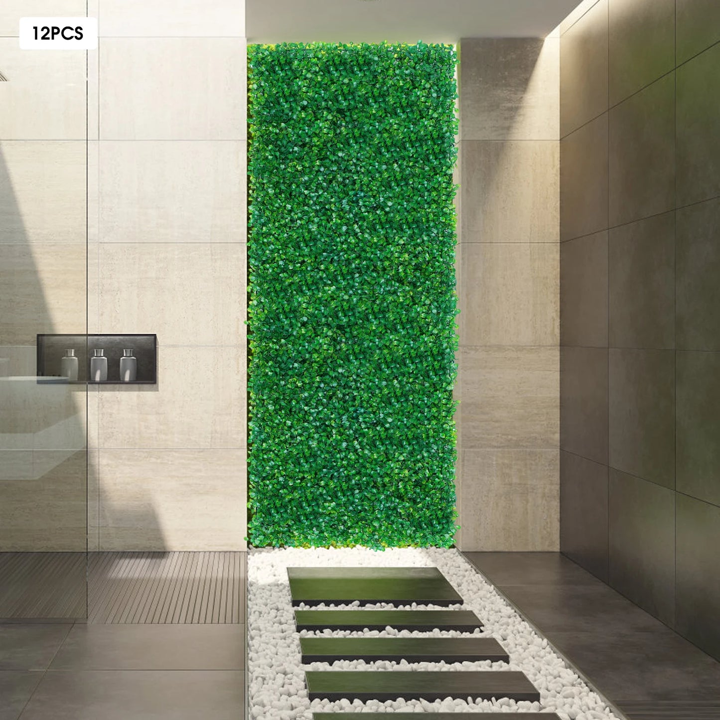 12 Pcs Artificial Plant Wall Panels Waterproof PE Material