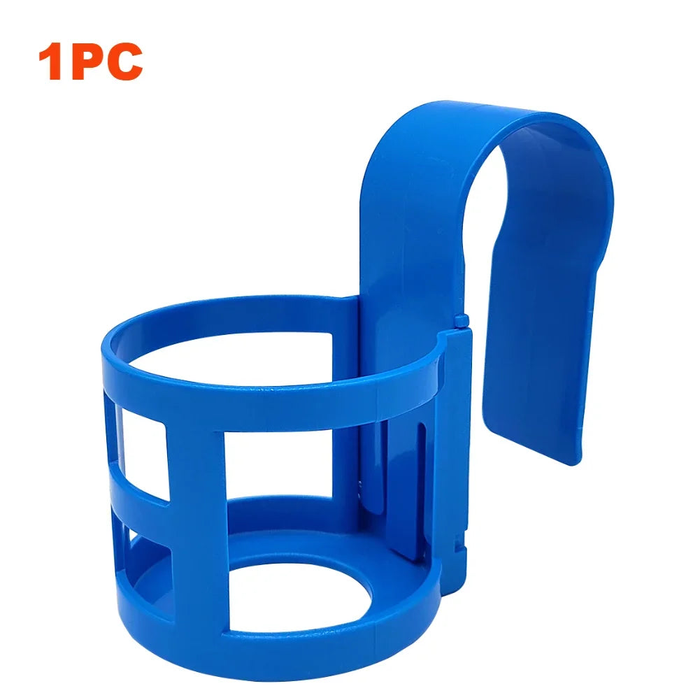 Pool Storage Basket with Cup Holders All-Around Organizer Swimming Pool Hanging Storage Basket Above Ground Pool Accessories