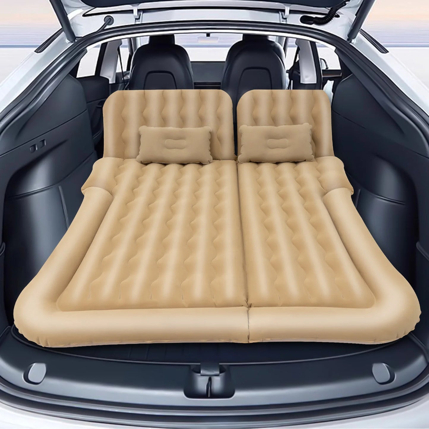 Foldable Portable Inflatable Car Bed With Pump And Pillow