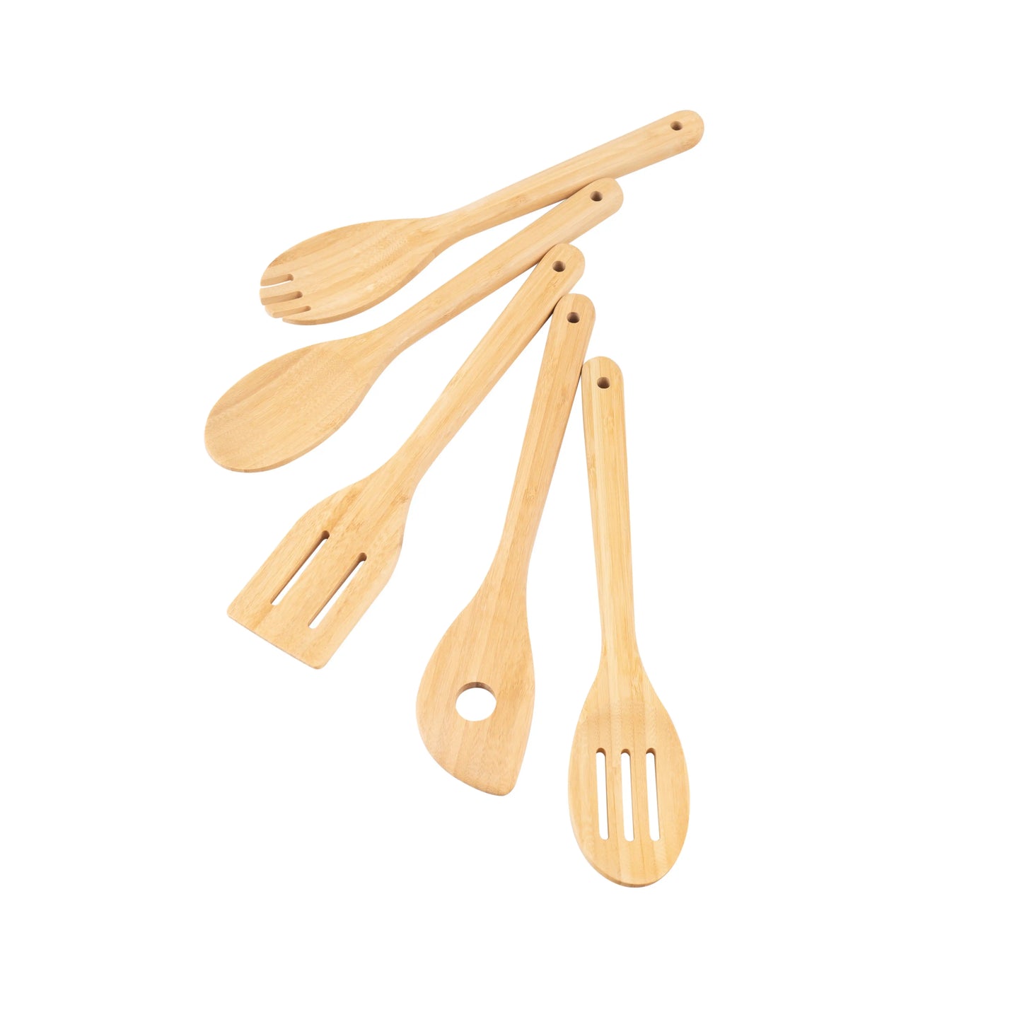 Bamboo Kitchen Utensil Set Five Piece Spoons For Cooking