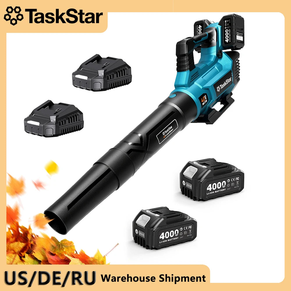 TaskStar 40V Electric Air Blower With Dual 4.0Ah Batteries
