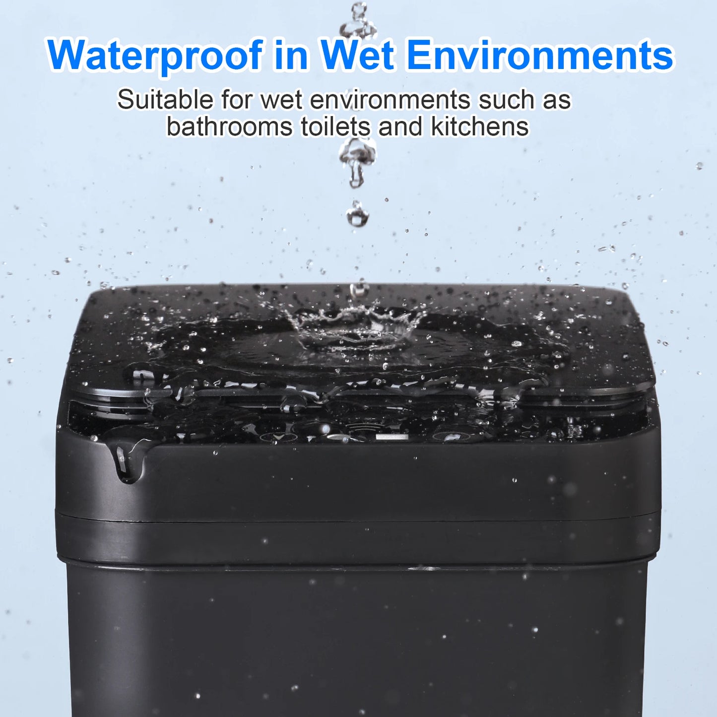 2-Pack Touchless Motion Sensor Trash Cans Slim Design