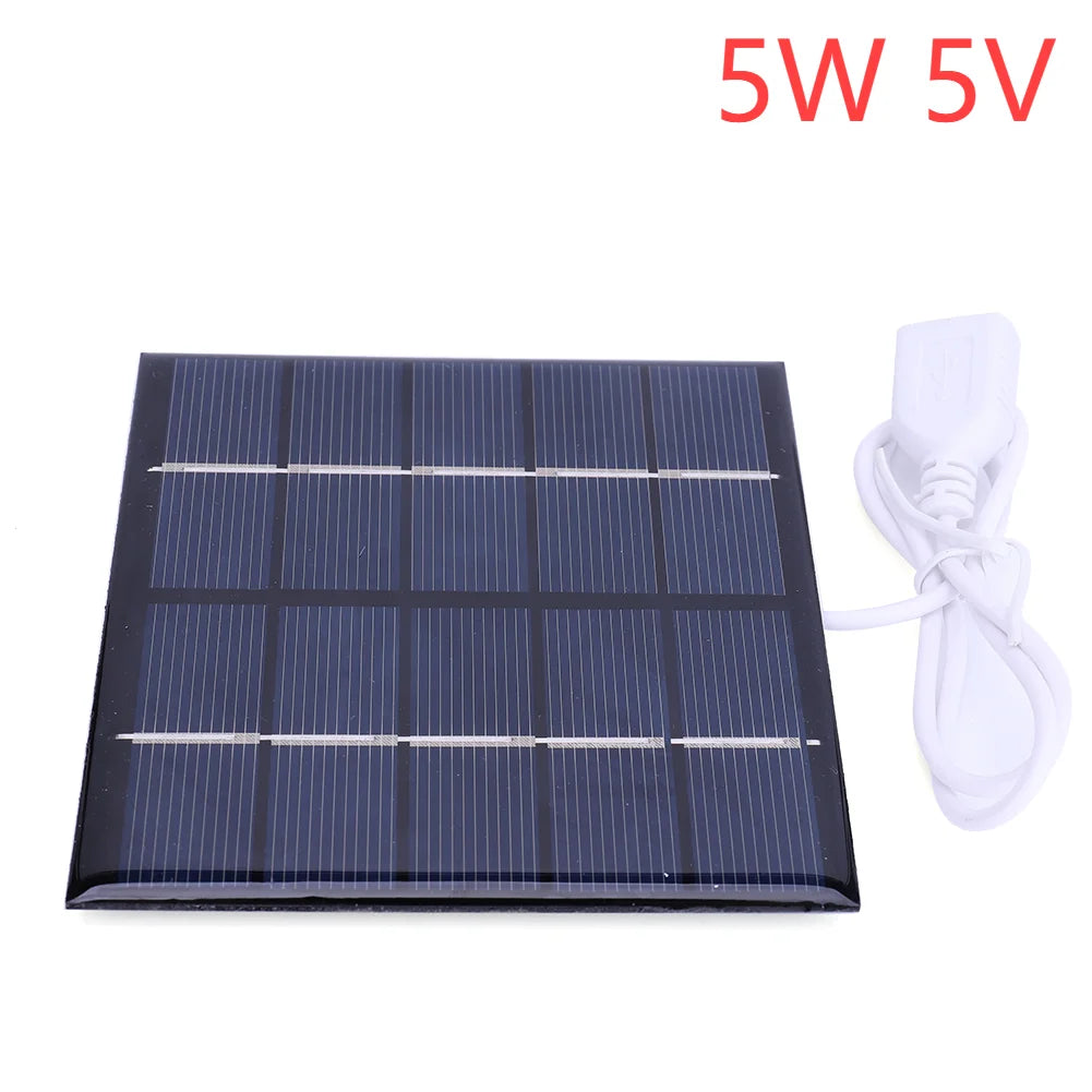 APWIKOGER Solar Panel 3W 5V Portable Charger Outdoor Use