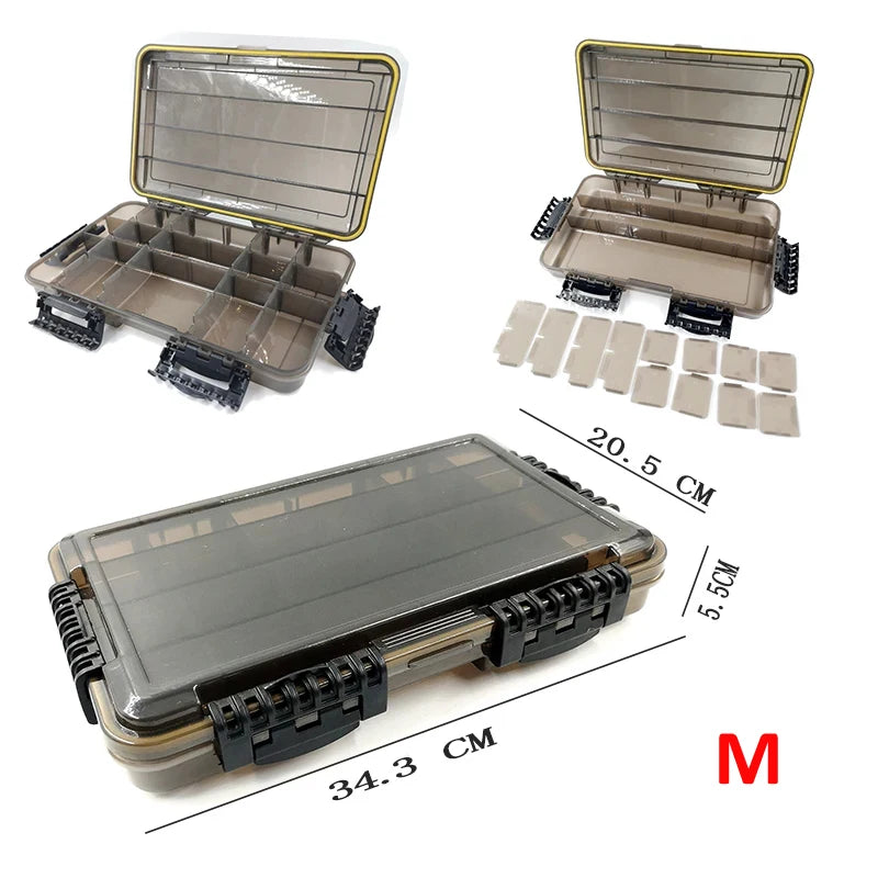 Waterproof Fishing Tackle Box Large Capacity Plastic Storage Case