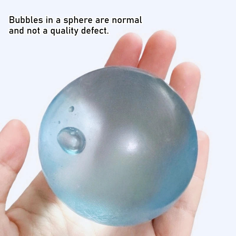 Blue Squishy Toy Cute Mochi Anti Stress Fidget Toy Soft Simulated Bule Transparent Ball Quick-rebound Decompression Toy