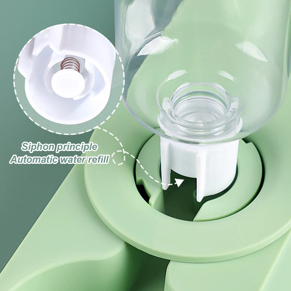 Pet Rabbit Guinea Pig Auto Feeder Food Bowl Drinking Fountain
