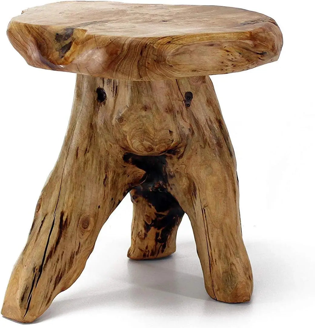 Natural Cedar End Table With Live Edge Plant Stand Nightstand