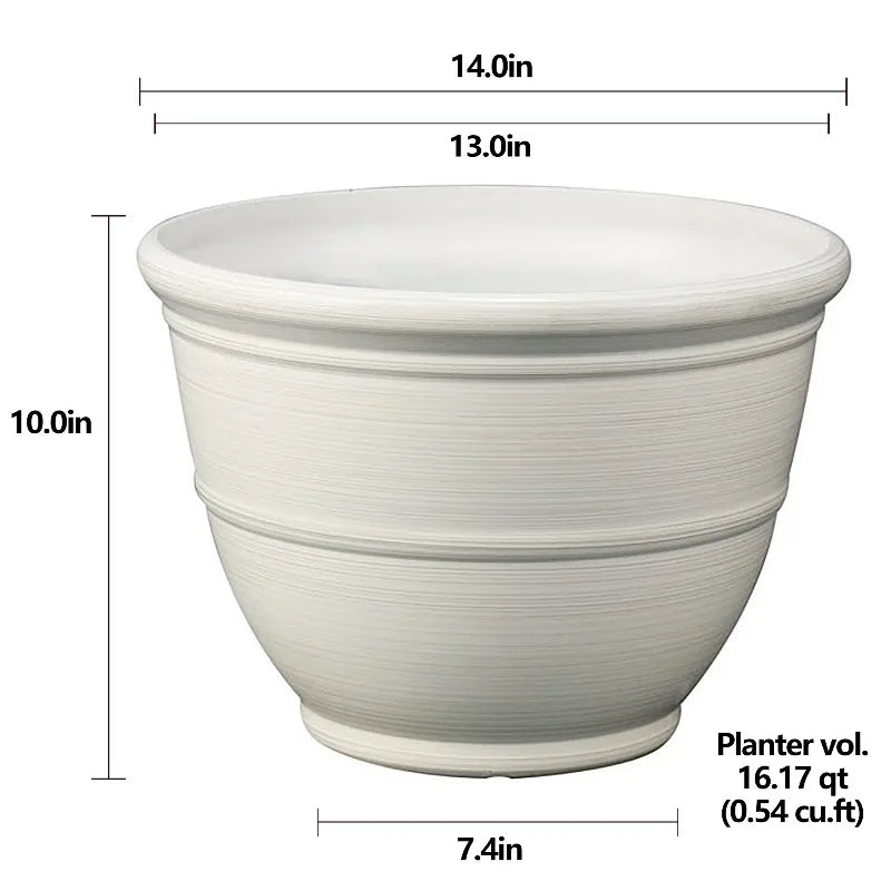 Ferenza Recycled Resin Planter for Indoor and Outdoor Use