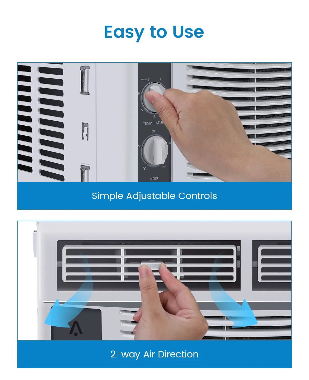 Window Air Conditioner 5000 BTU With Timer Function And Easy Install Kit