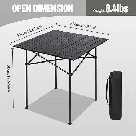 Roll Up Camping Table Foldable Lightweight Portable Outdoor Camp Table