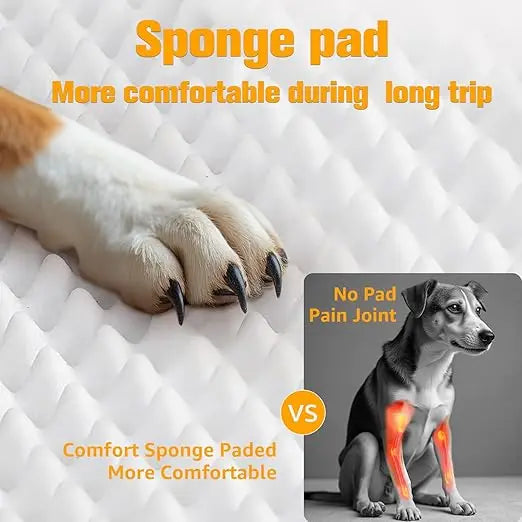 Dog Car Back Seat Extender With Mesh Windows Waterproof