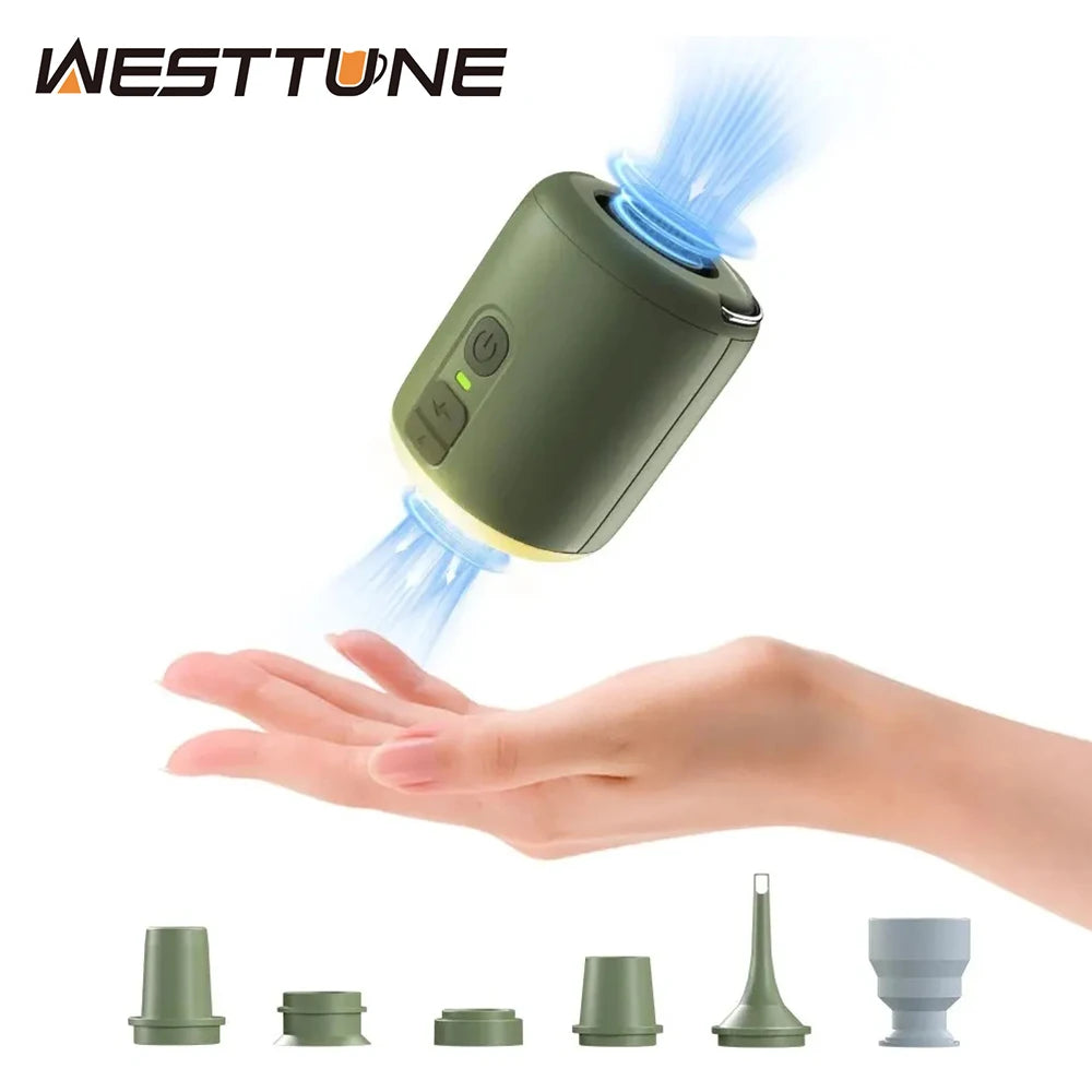Air Pump With Camping Lantern for Air Mattress and Pads